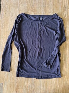 Athleta Long Sleeve Boatneck Top in Dark Navy